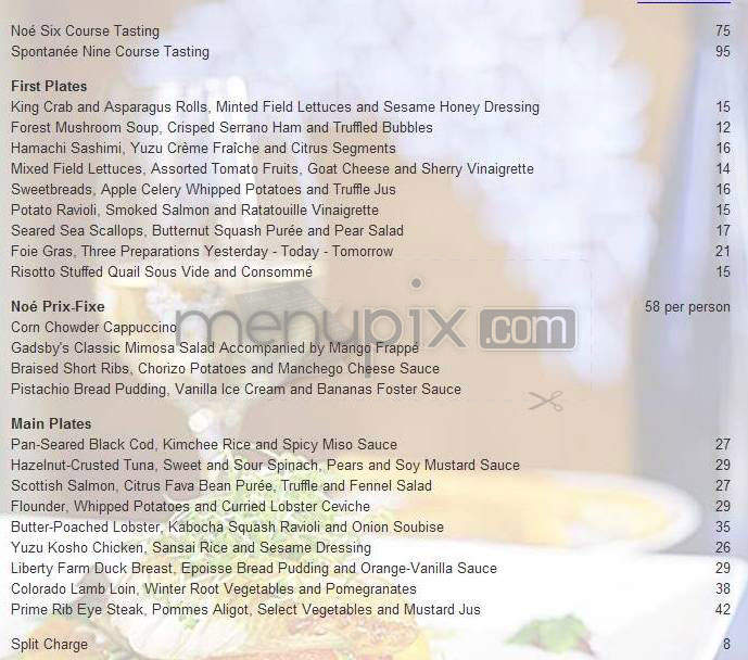 Noe at the Omni Los Angeles - Los Angeles, CA menu_pic