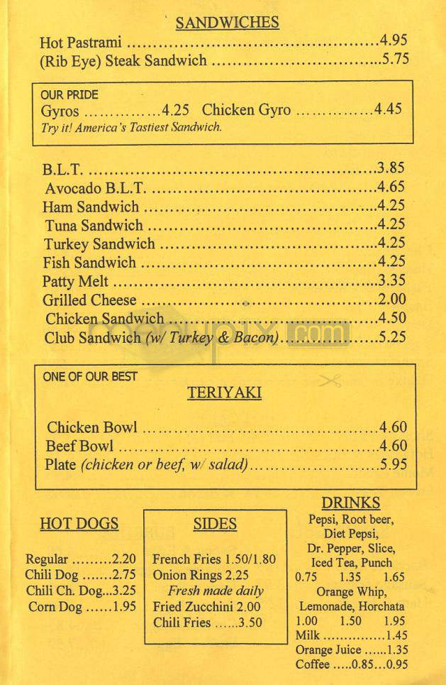 Norm's - Burbank, CA menu_pic