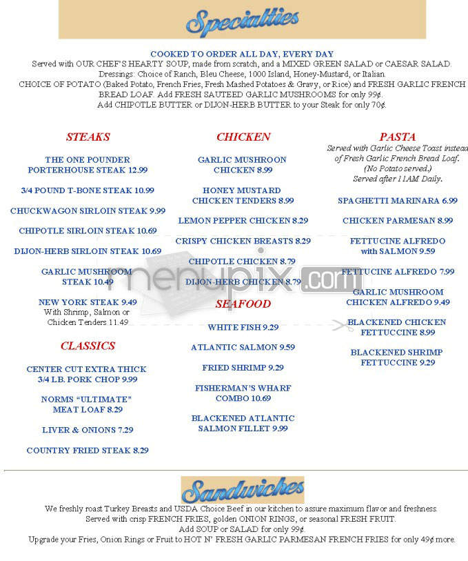 Norm's - Los Angeles, CA menu_pic