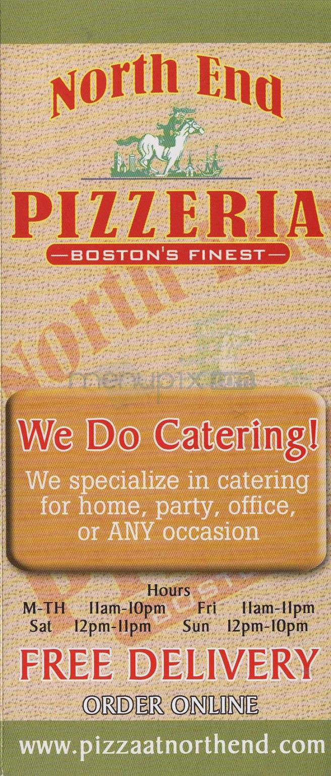 North End Pizzeria - Los Angeles, CA menu_pic