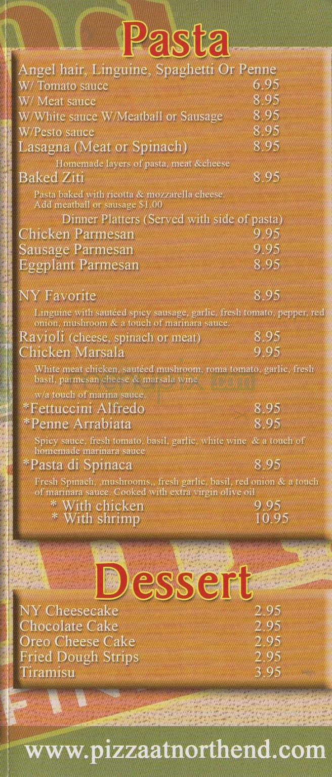 North End Pizzeria - Los Angeles, CA menu_pic