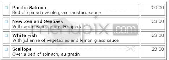 Numbers Bar & Restaurant - West Hollywood, CA menu_pic