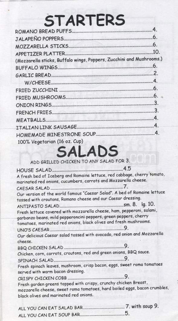 Numero Uno - Encino, CA menu_pic