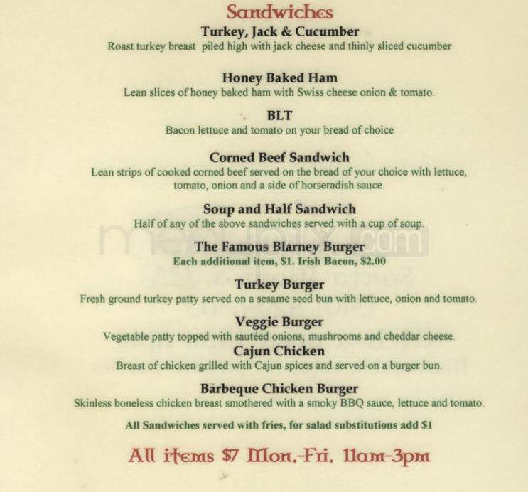 O'Briens Irish Restaurant - Santa Monica, CA menu_pic