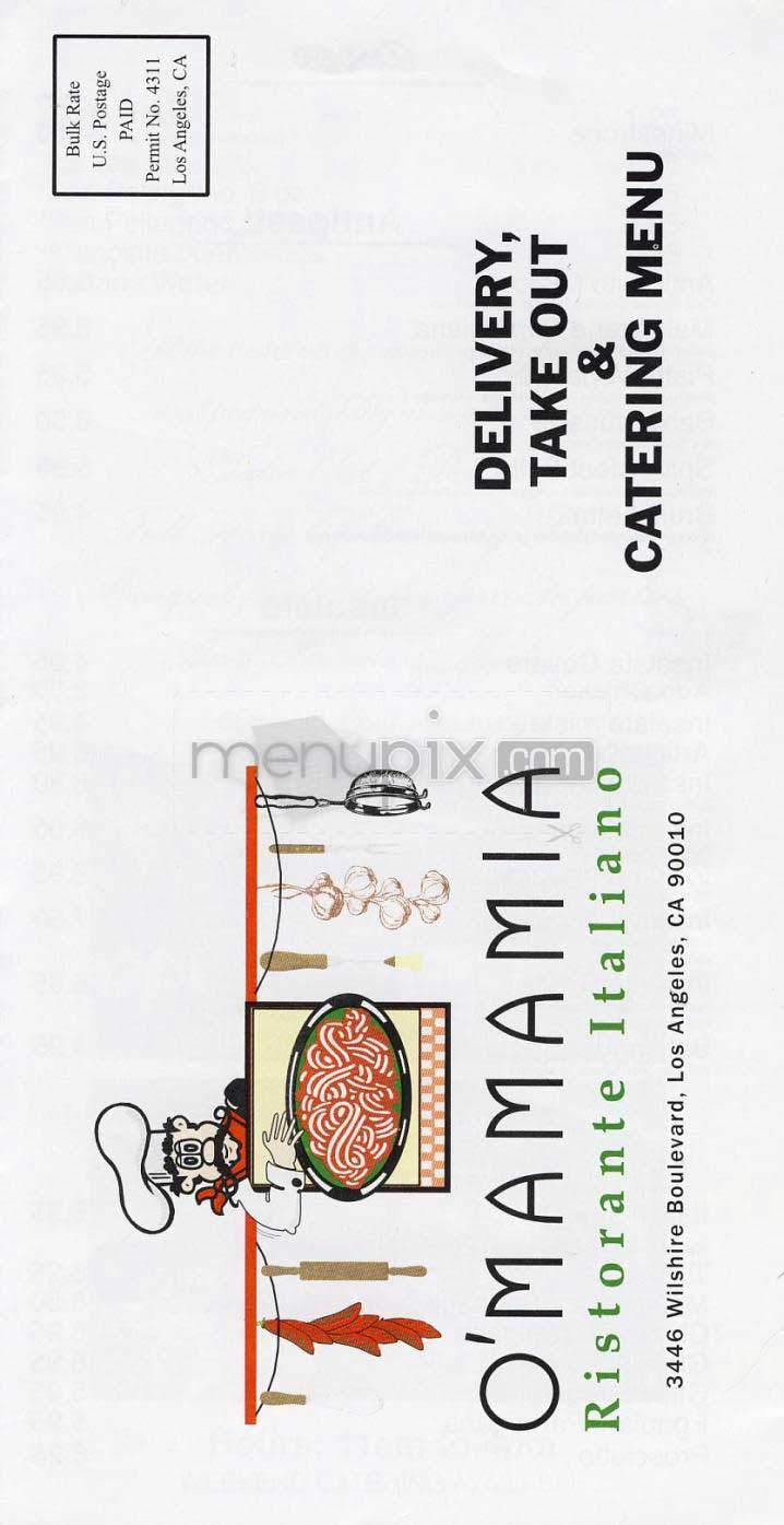 O'Mamma Mia - Los Angeles, CA menu_pic