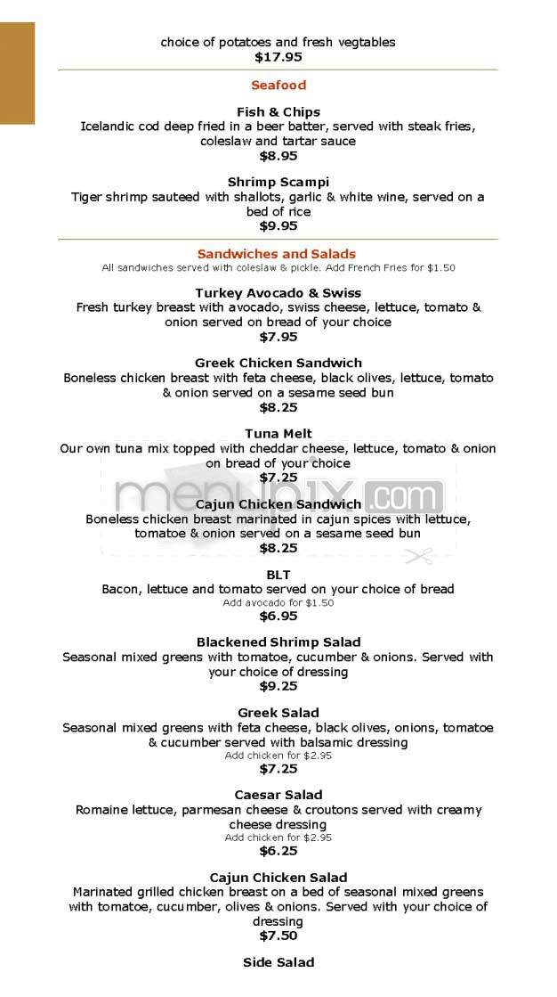 O'Brien's Pub - Santa Monica, CA menu_pic