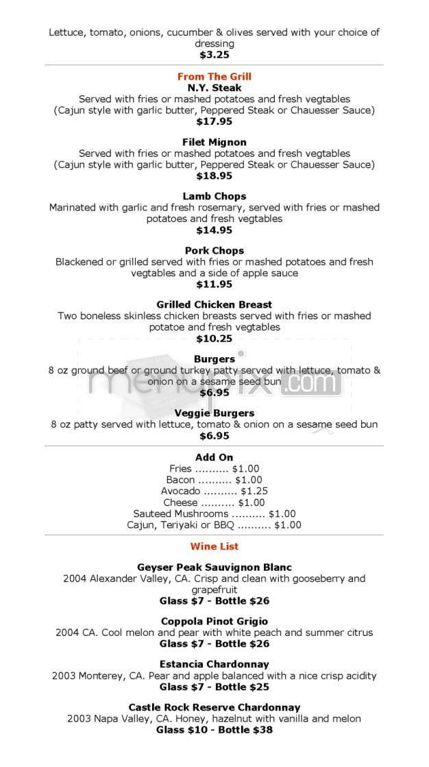 O'Brien's Pub - Santa Monica, CA menu_pic