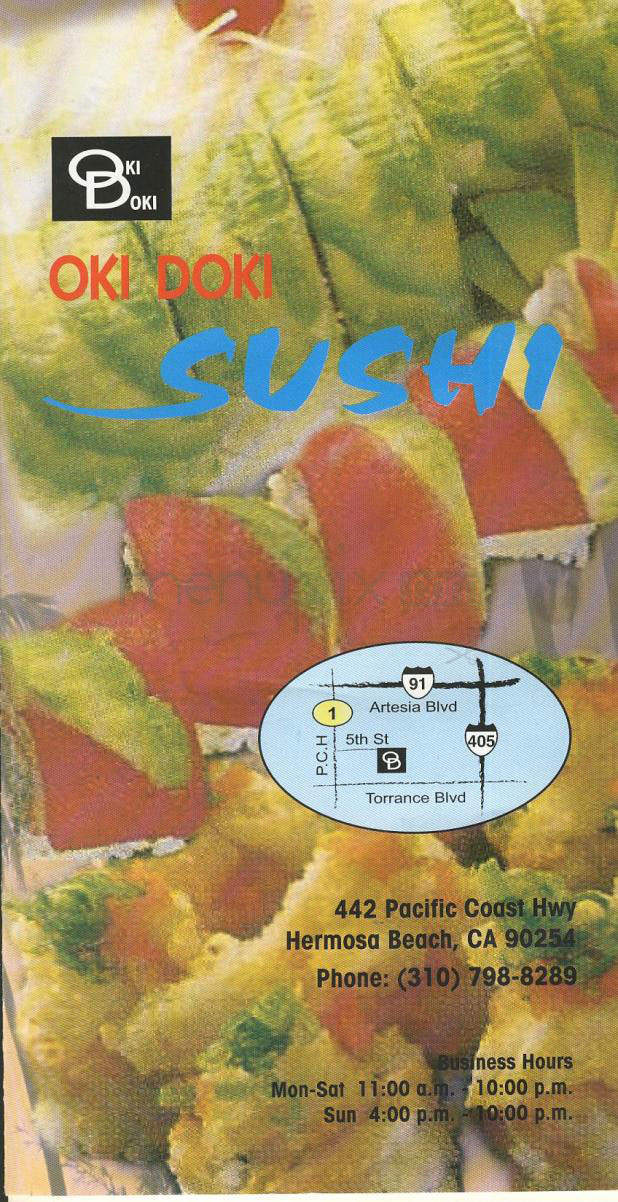 Oki Doki Sushi - Hermosa Beach, CA menu_pic
