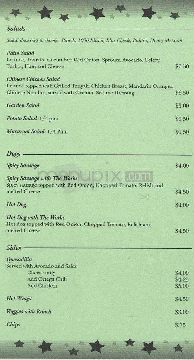 Old Town Patio - El Segundo, CA menu_pic