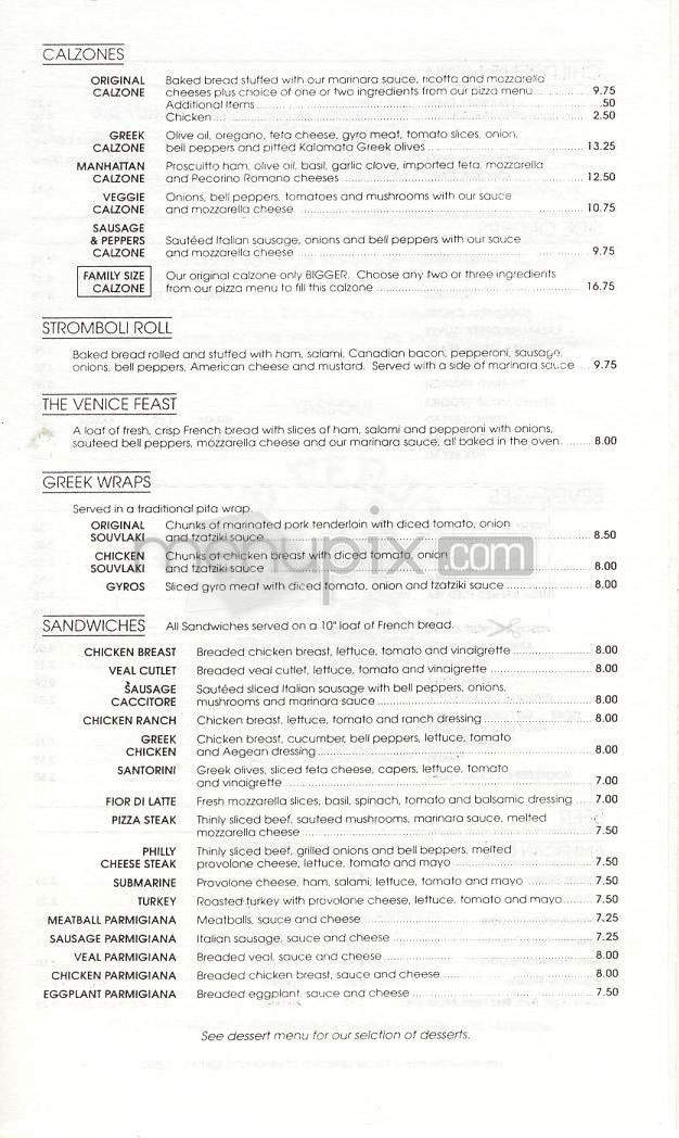 Old Venice - Manhattan Beach, CA menu_pic
