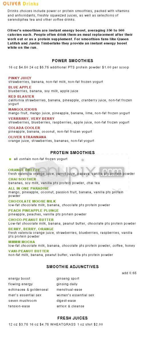 Oliver - Beverly Hills, CA menu_pic