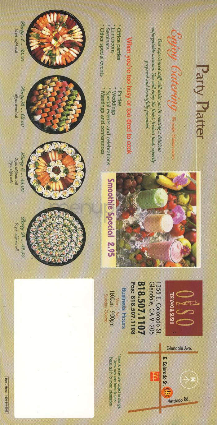 Olso - Glendale, CA menu_pic