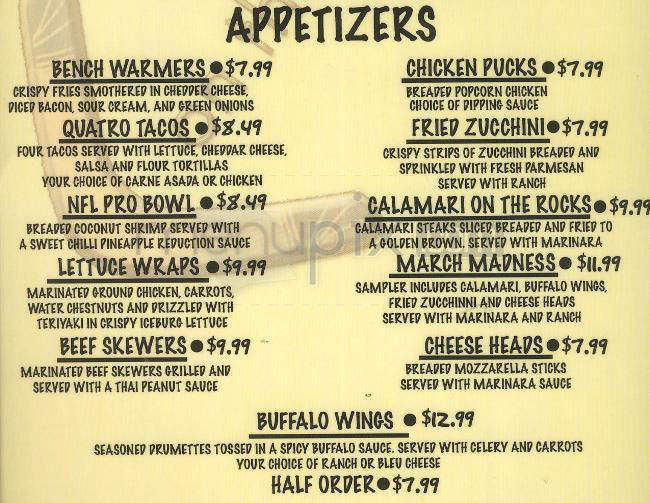 On the Rock's - Redondo Beach, CA menu_pic