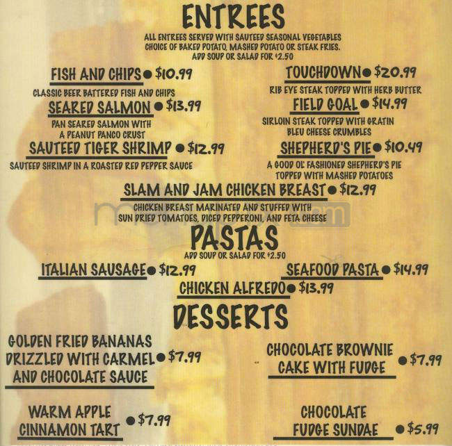 On the Rock's - Redondo Beach, CA menu_pic