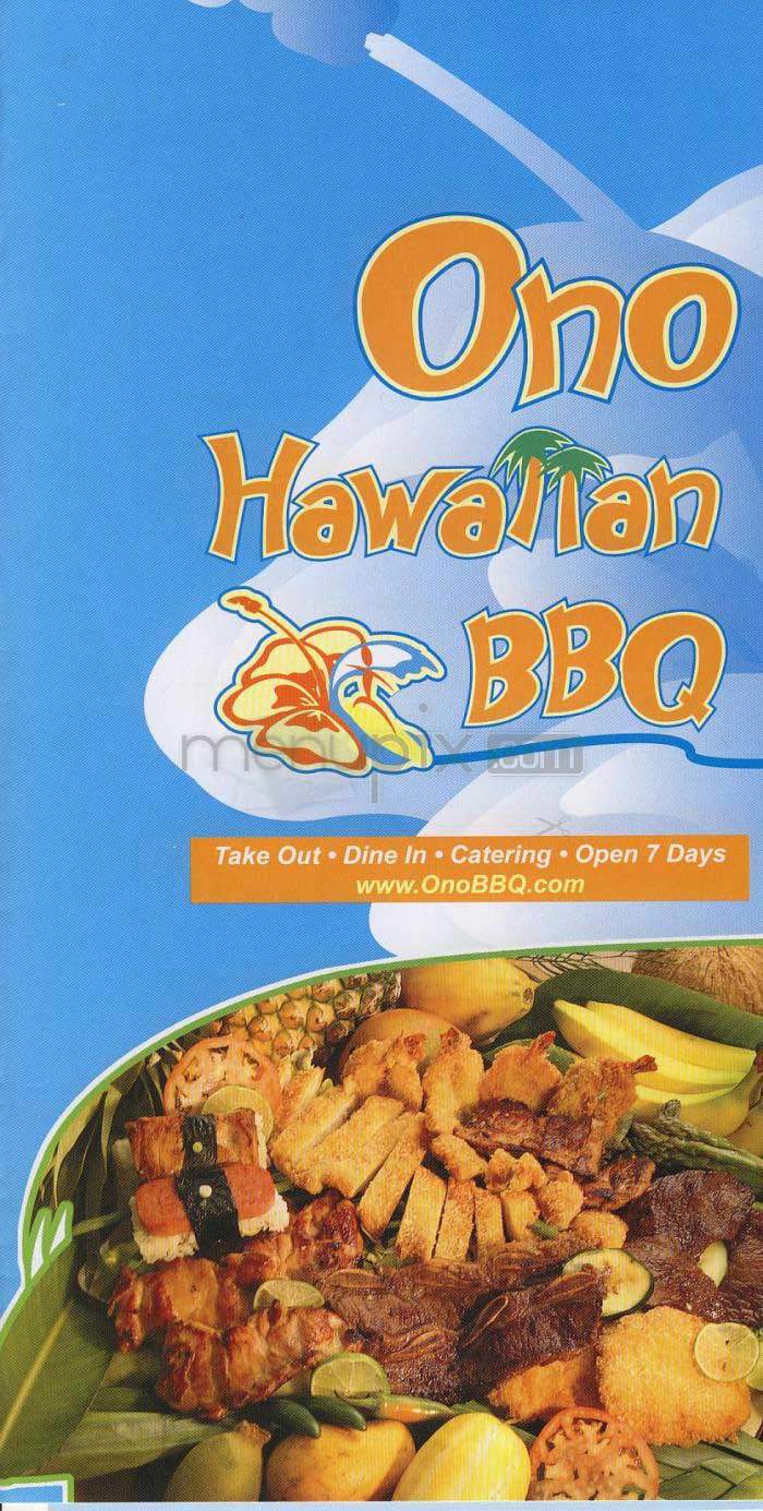 Ono Hawaii BBQ - Los Angeles, CA menu_pic