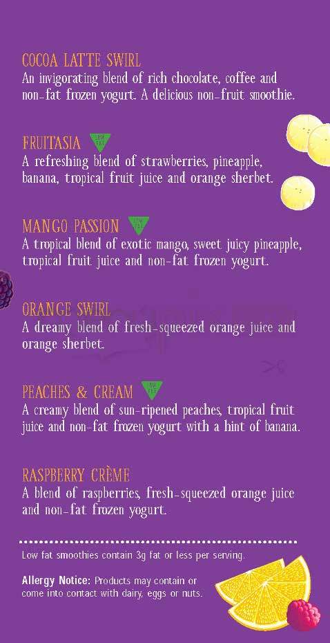 Orange Julius - Burbank, CA menu_pic