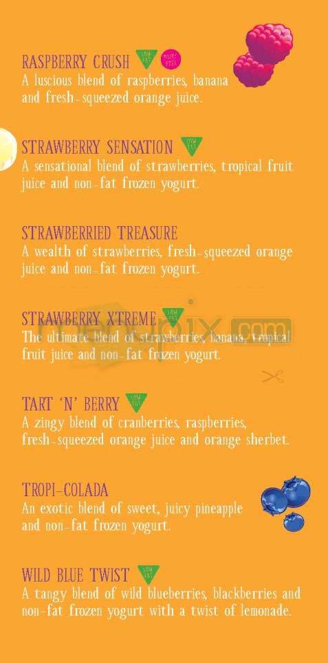 Orange Julius - Burbank, CA menu_pic