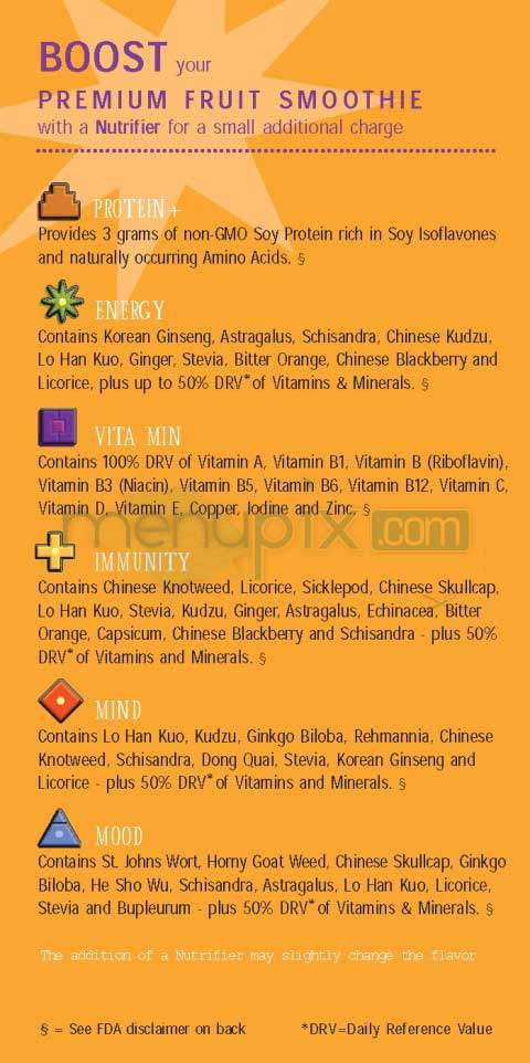Orange Julius - Burbank, CA menu_pic