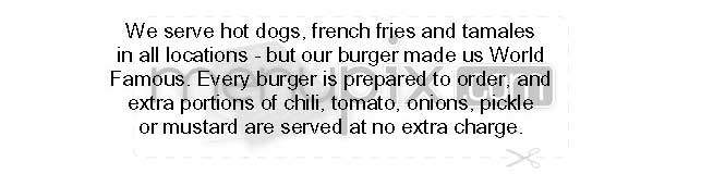 Tommy's Original World Famous Burgers - North Hollywood, CA menu_pic