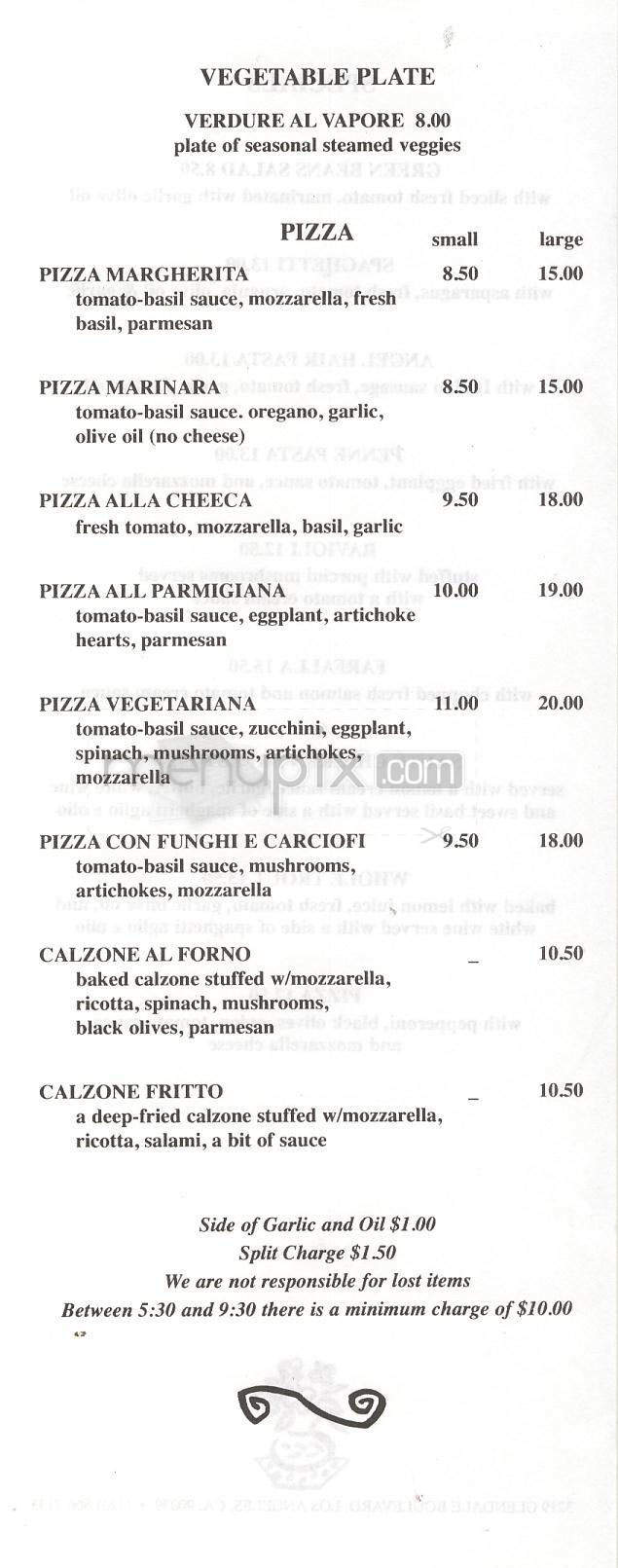 Osteria Nonni - Los Angeles, CA menu_pic