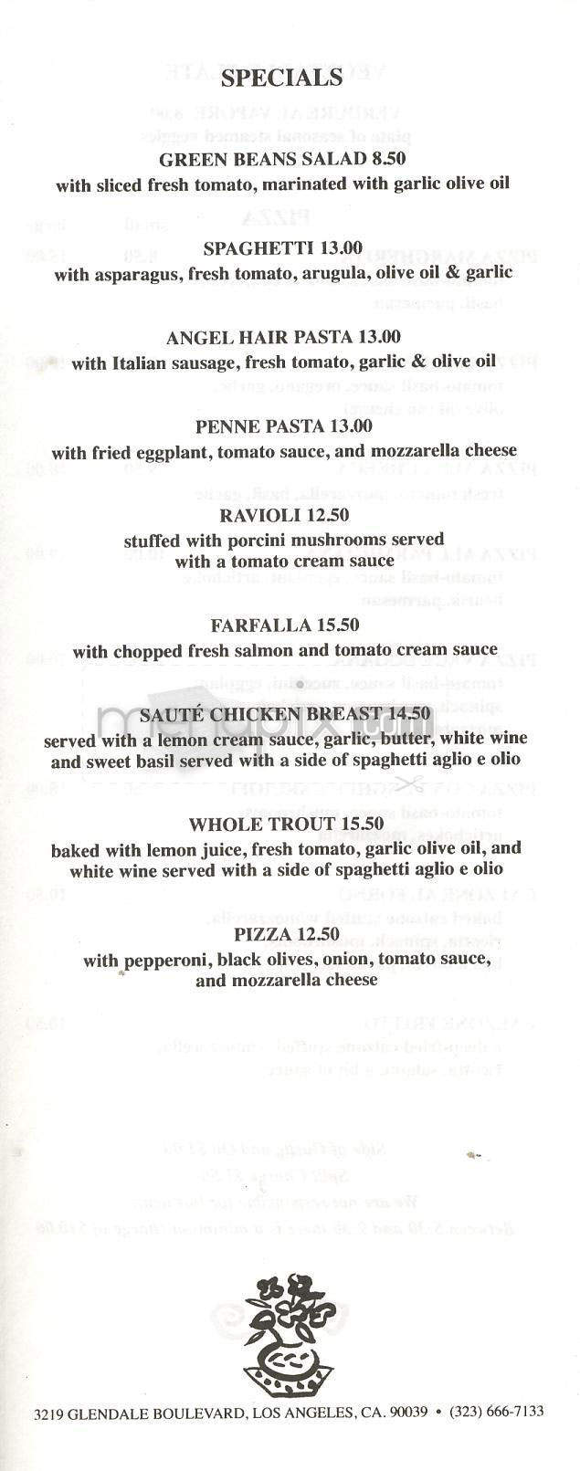 Osteria Nonni - Los Angeles, CA menu_pic