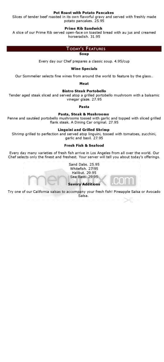 Pacific Dining Car - Los Angeles, CA menu_pic