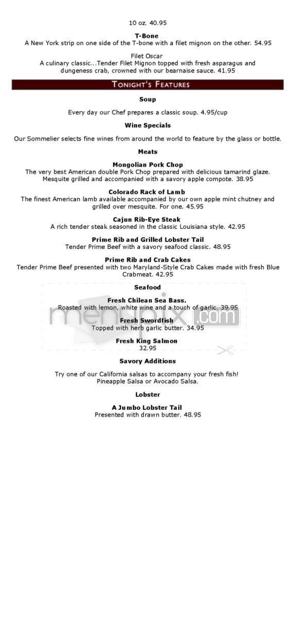 Pacific Dining Car - Los Angeles, CA menu_pic