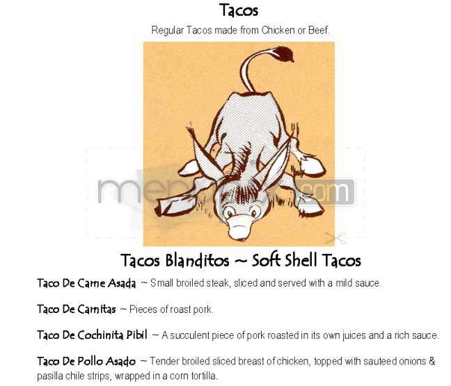 Paco's Tacos Cantina - Los Angeles, CA menu_pic