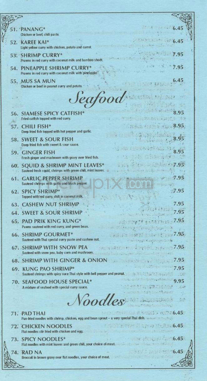 Pad Thai Thai Cuisine - Pasadena, CA menu_pic