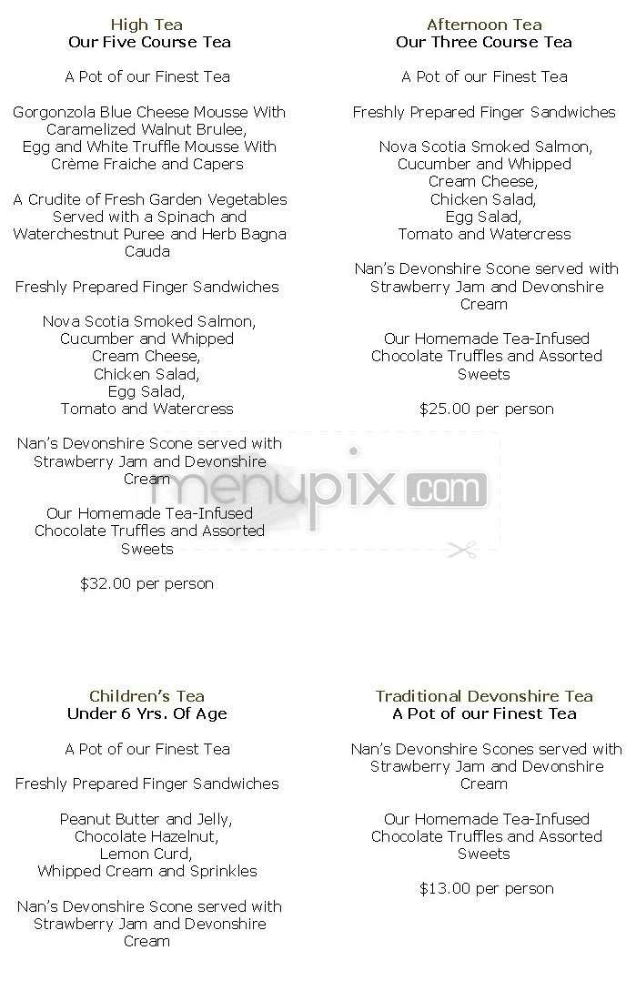 Paddington's Tea Room - Beverly Hills, CA menu_pic
