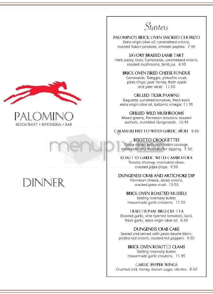 Palomino Euro-Bistro - Los Angeles, CA menu_pic