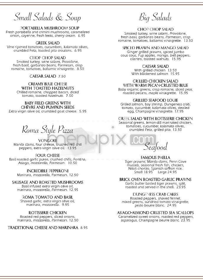 Palomino Euro-Bistro - Los Angeles, CA menu_pic