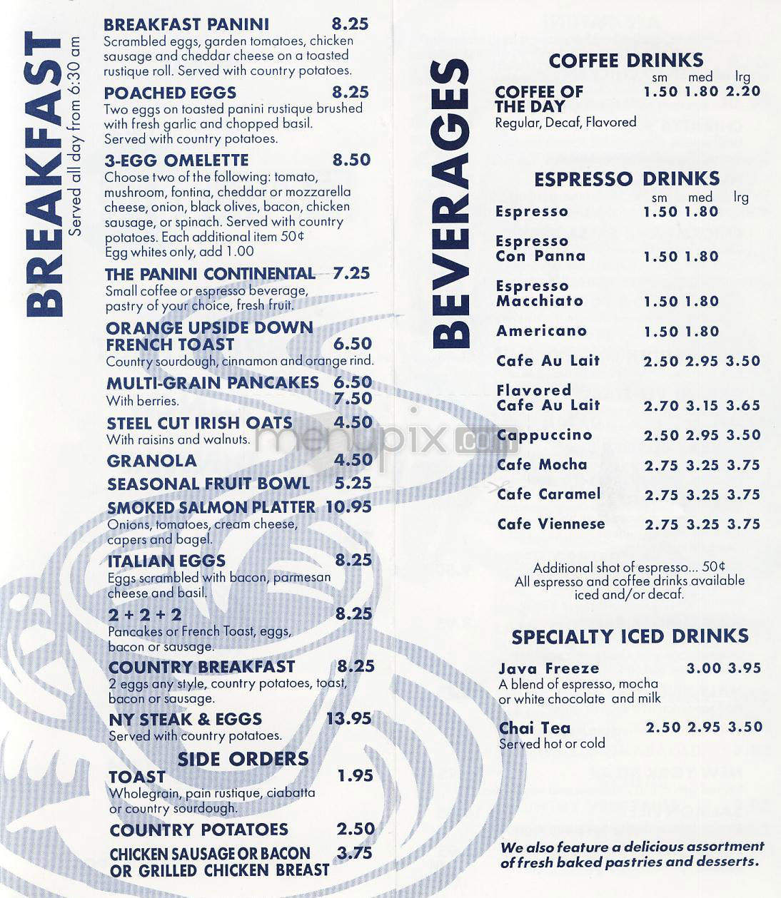 Panini Cafe - Mississauga, ON menu_pic