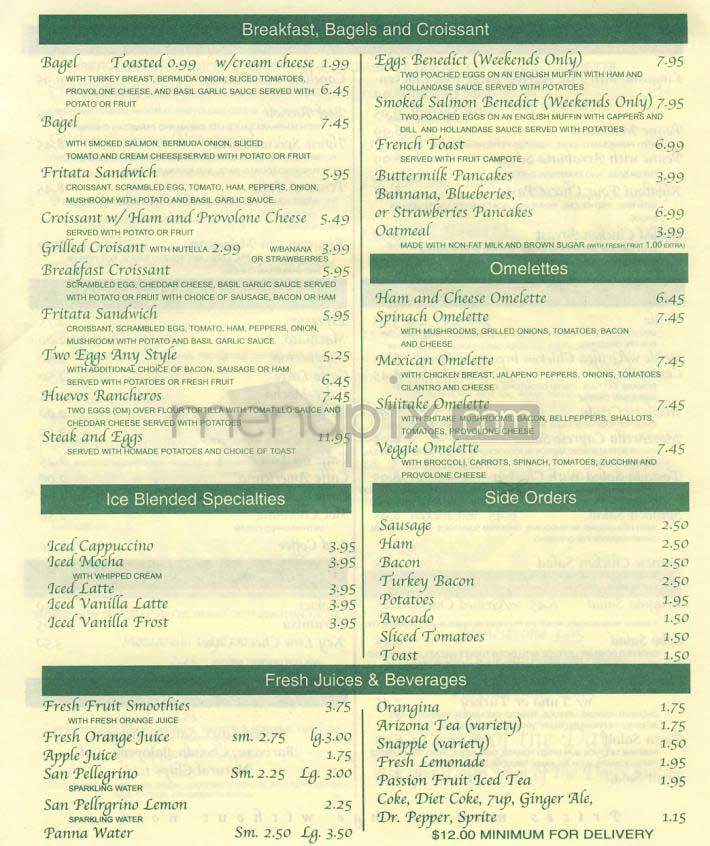 Panini Grill & Deli - Los Angeles, CA menu_pic
