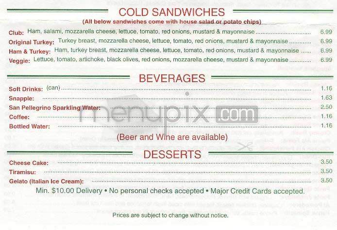 Panini's - West Hollywood, CA menu_pic