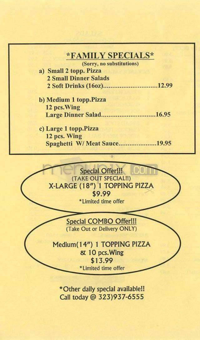 Papa Ricco - Los Angeles, CA menu_pic
