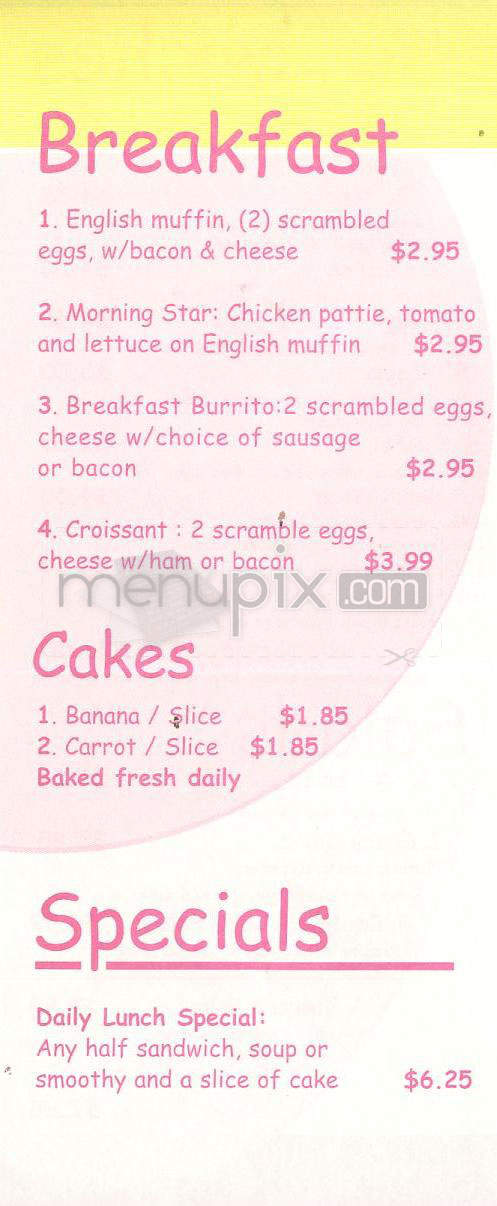Paradise Juice & Deli - Burbank, CA menu_pic