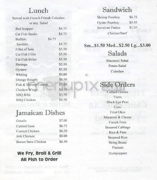 Pasadena Fish Market & Restaurant - Pasadena, CA menu_pic