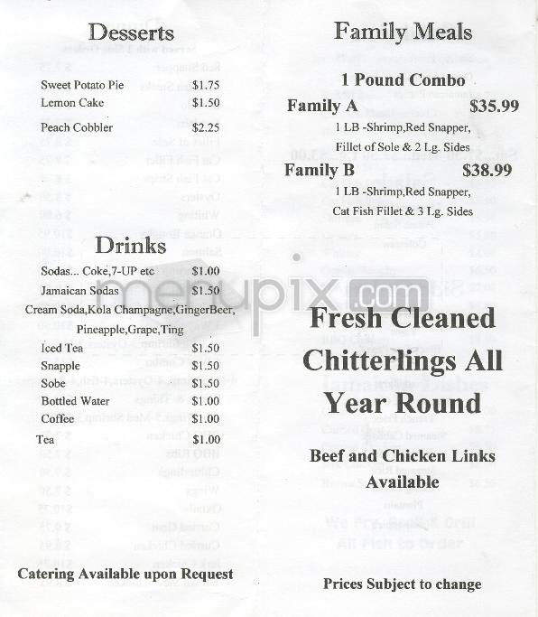 Pasadena Fish Market & Restaurant - Pasadena, CA menu_pic