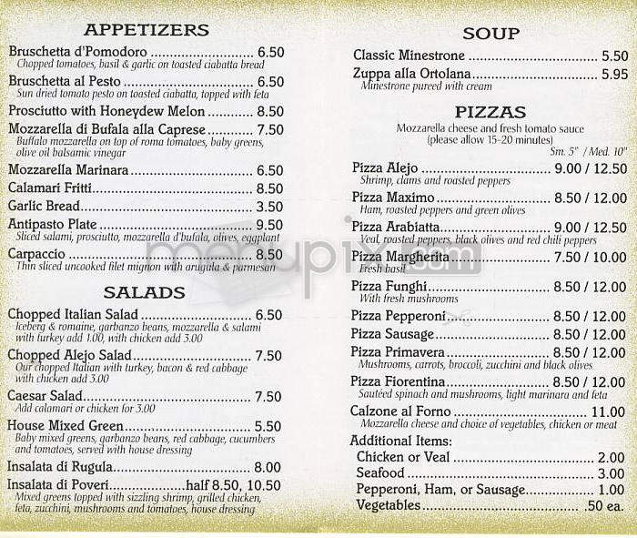 Pasta Factory - Marina Del Rey, CA menu_pic