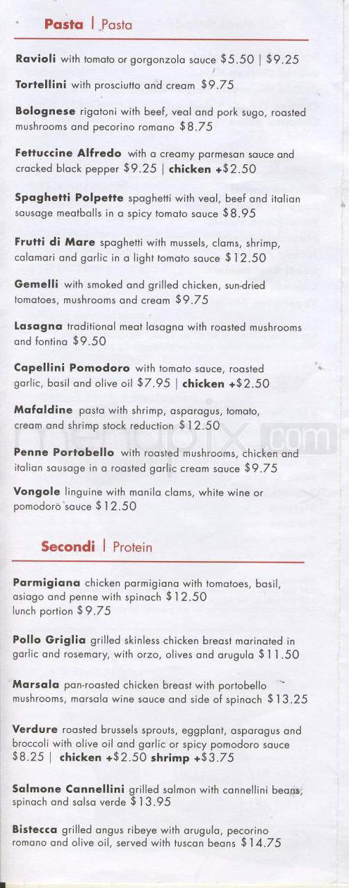 Pasta Pomodoro - West Hollywood, CA menu_pic