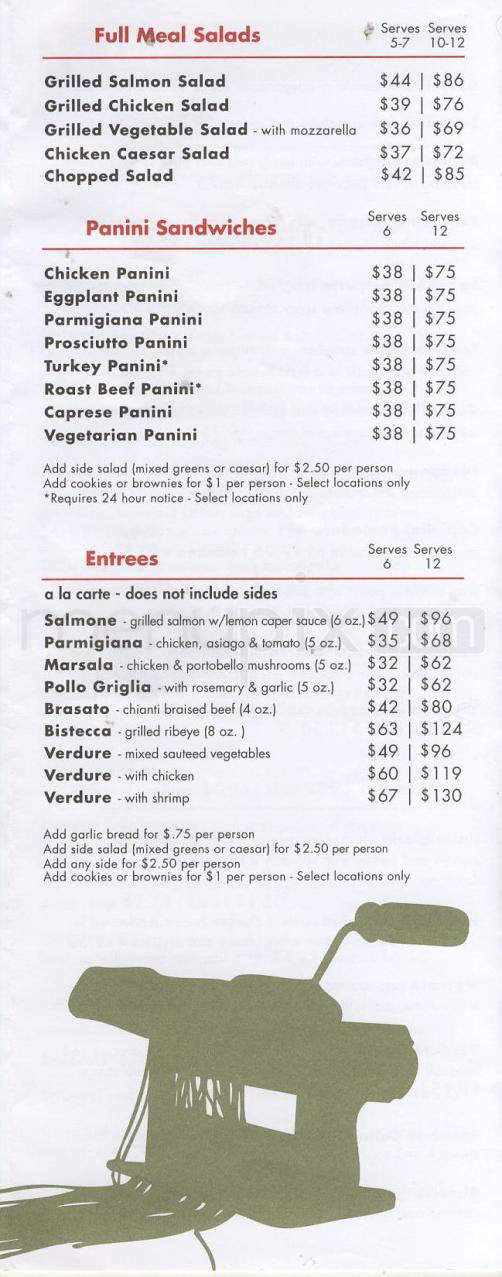 Pasta Pomodoro - West Hollywood, CA menu_pic