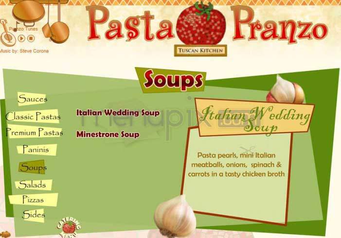 Pasta Pranzo - Los Angeles, CA menu_pic