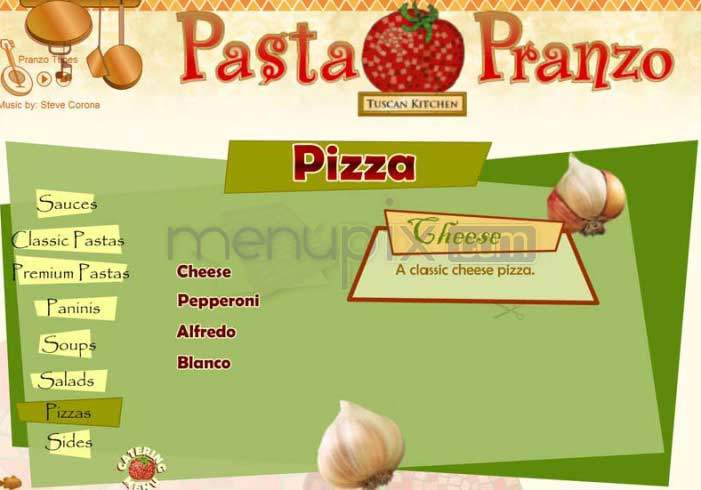 Pasta Pranzo - Los Angeles, CA menu_pic