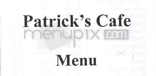 Patrick's Cafe - Glendale, CA menu_pic