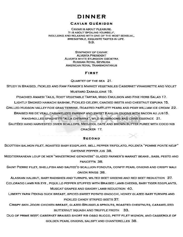 Patina - Los Angeles, CA menu_pic
