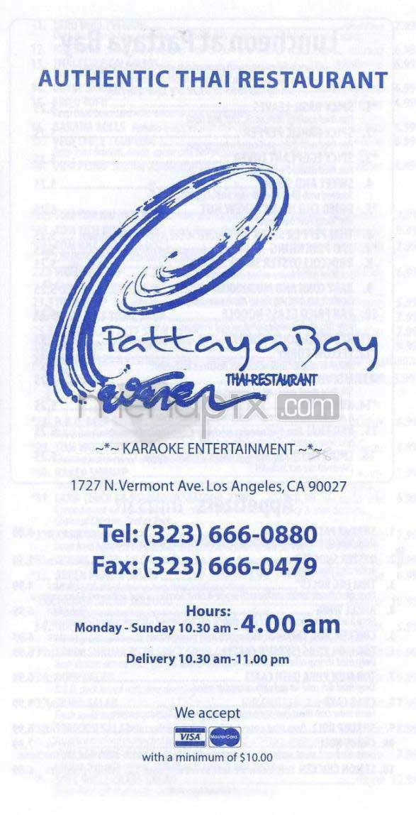 Pattaya - Los Angeles, CA menu_pic