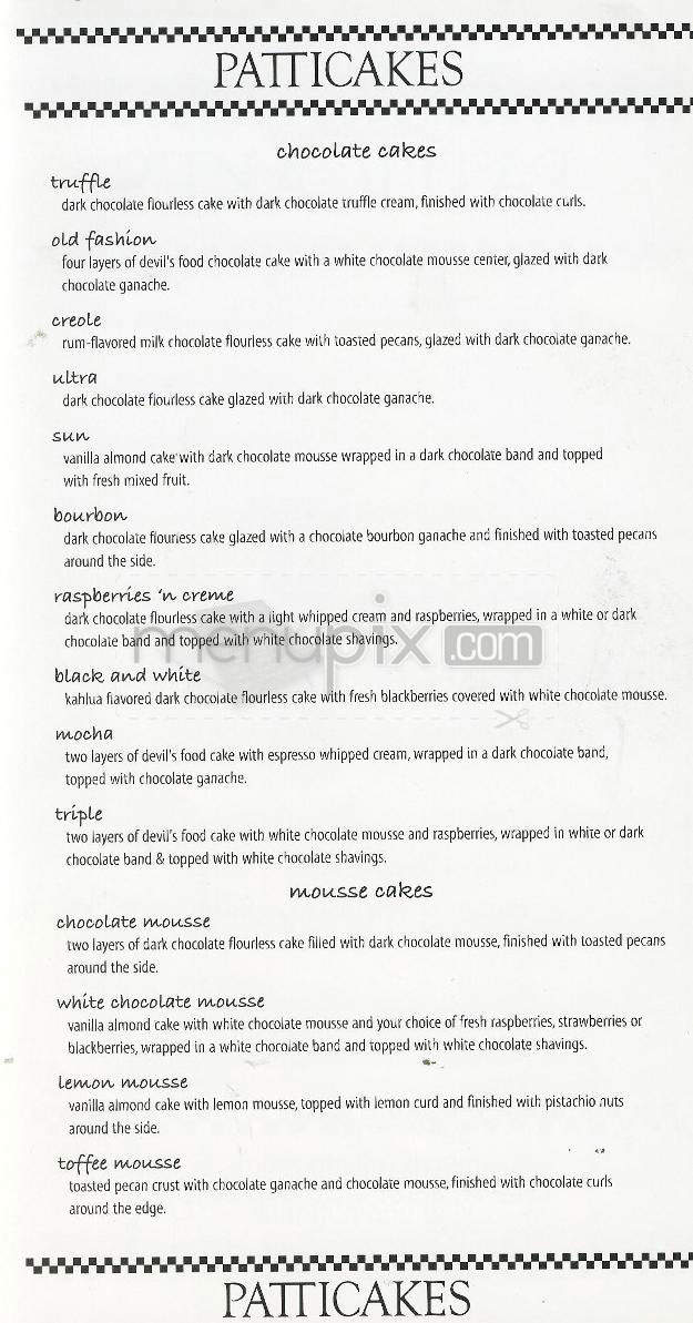 Patticakes Desserts - Altadena, CA menu_pic