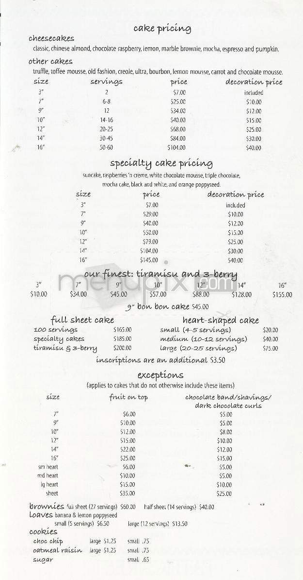 Patticakes Desserts - Altadena, CA menu_pic