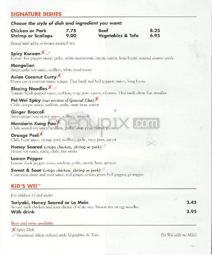 /824918/Pei-Wei-Asian-Diner-Menu-Glendale-AZ - Glendale, AZ